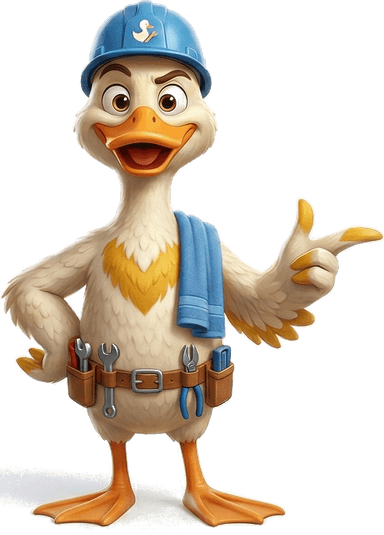 Badkamereend mascotte